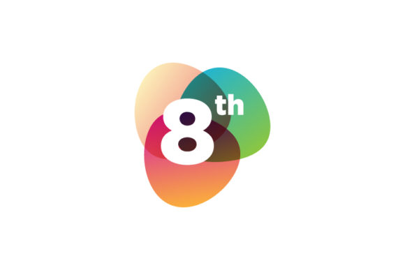 Download Number Eighth Logo Colorful Design Vecto - Colorful Collection