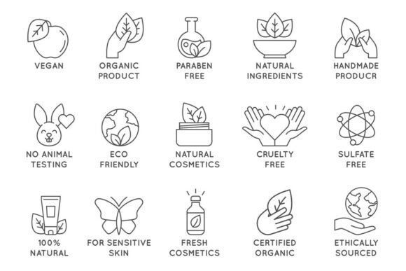 Download Organic Cosmetics Icon. Eco Friendly - Cosmetics Collection