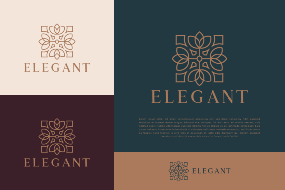 Download Elegant Abstract Floral Geometric Logo - Flora Collection