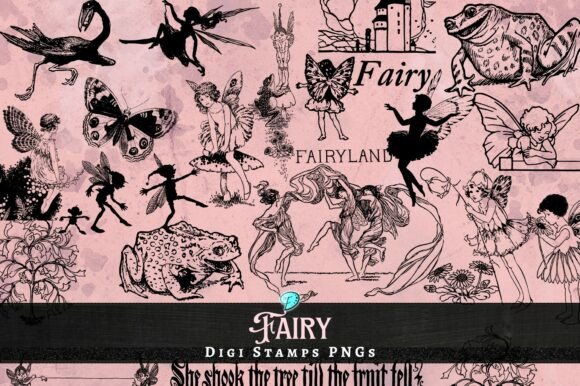 Download Fairy Digi Stamps Transparent PNGs - Premium Resources